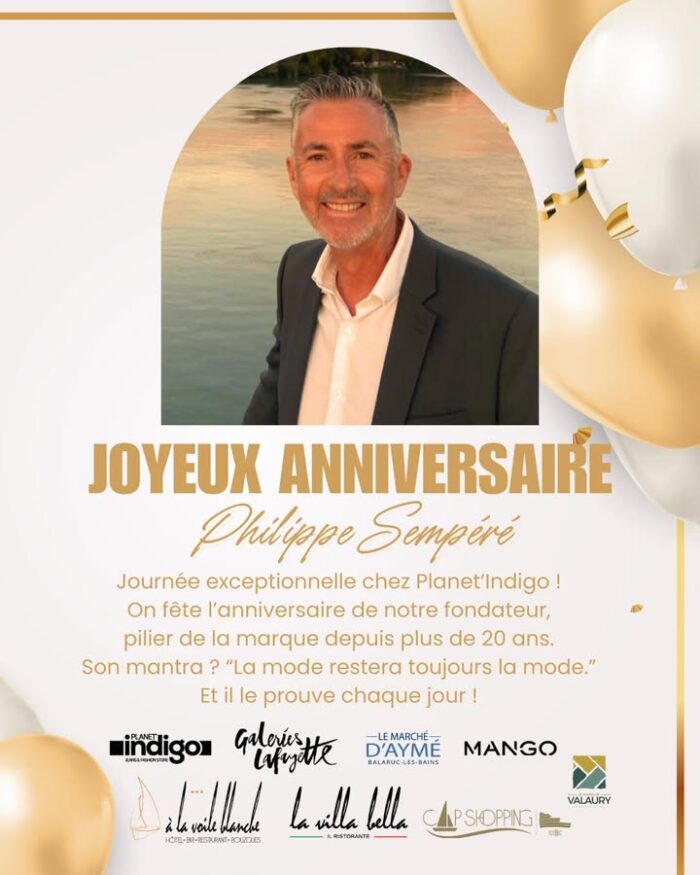 🎉 Joyeux anniversaire Philippe Sempéré ! 🥳
Toutes vos équipes vous remercient chaleureusement 🙏 et vous souhaitent le meilleur en ce jour spécial, à vous ainsi qu’à votre famille ! 🎂🎁🥳